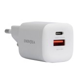 อะแดปเตอร์ ENERGEA Wall USB Charger 1 USB-A (QA3.0A) / 1 USB-C (PD35W) (US) GaN White (TISI)