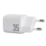 อะแดปเตอร์ ENERGEA Wall USB Charger 1 USB-A (QA3.0A) / 1 USB-C (PD35W) (US) GaN White (TISI)