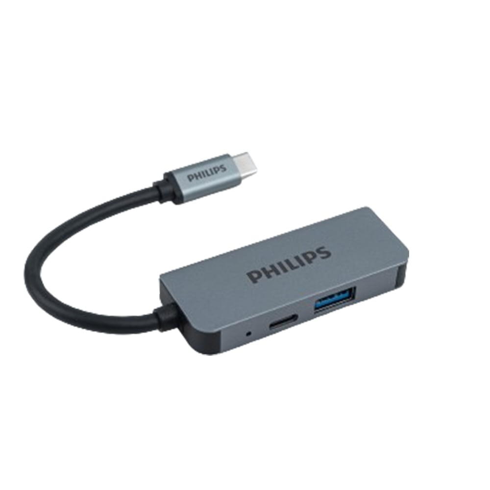 Philips Port Hub 3 in 1 USB-C to HDMI x1 + USB 3.0 x1 + USB-C x1 (PD Charger 60W) Silver