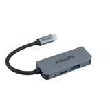 Philips Port Hub 3 in 1 USB-C to HDMI x1 + USB 3.0 x1 + USB-C x1 (PD Charger 60W) Silver