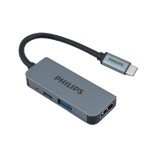 Philips Port Hub 3 in 1 USB-C to HDMI x1 + USB 3.0 x1 + USB-C x1 (PD Charger 60W) Silver