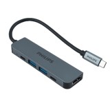 Philips Port Hub 5 in 1 USB-C to HDMI x1 + USB 3.0 x2 + USB-C x2 (PD Charger 100W)