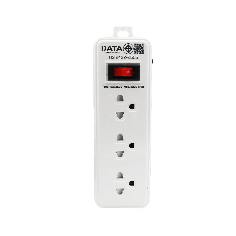 ปลั๊กไฟ Data Plug 3 Way 1 Swich 3M. TIS PP316 Pack 2 | Education Studio7