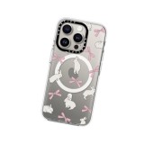 เคส Casetify iPhone 15 Pro with Magsafe Impact Clear Rabbit Ribbon