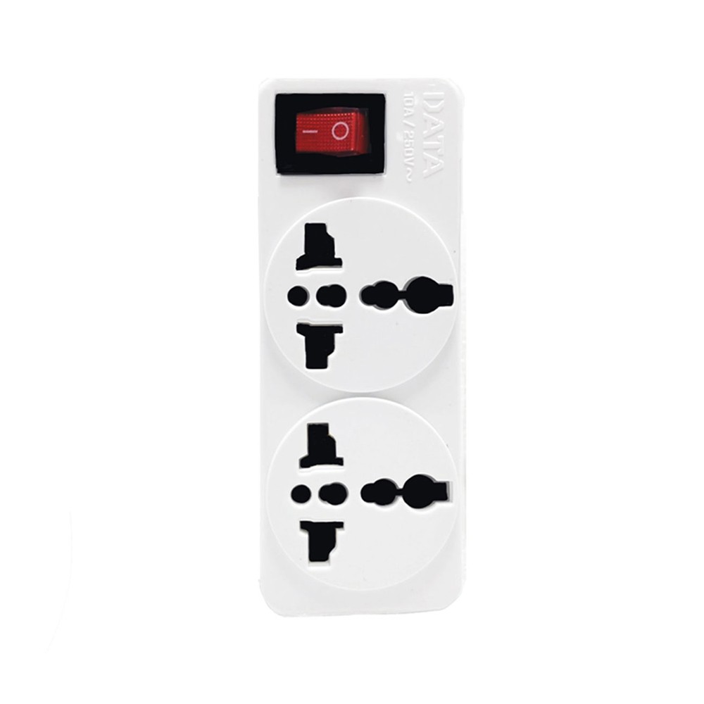 ปลั๊กไฟ Data Universal Adapter 2 Way 1 Switch  DP2