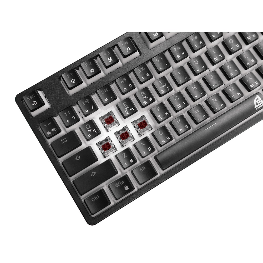 คีย์บอร์ดเกมมิ่ง Signo Mechanical Black MEZZON (KB-752) - Red Switch (Eng/Th)