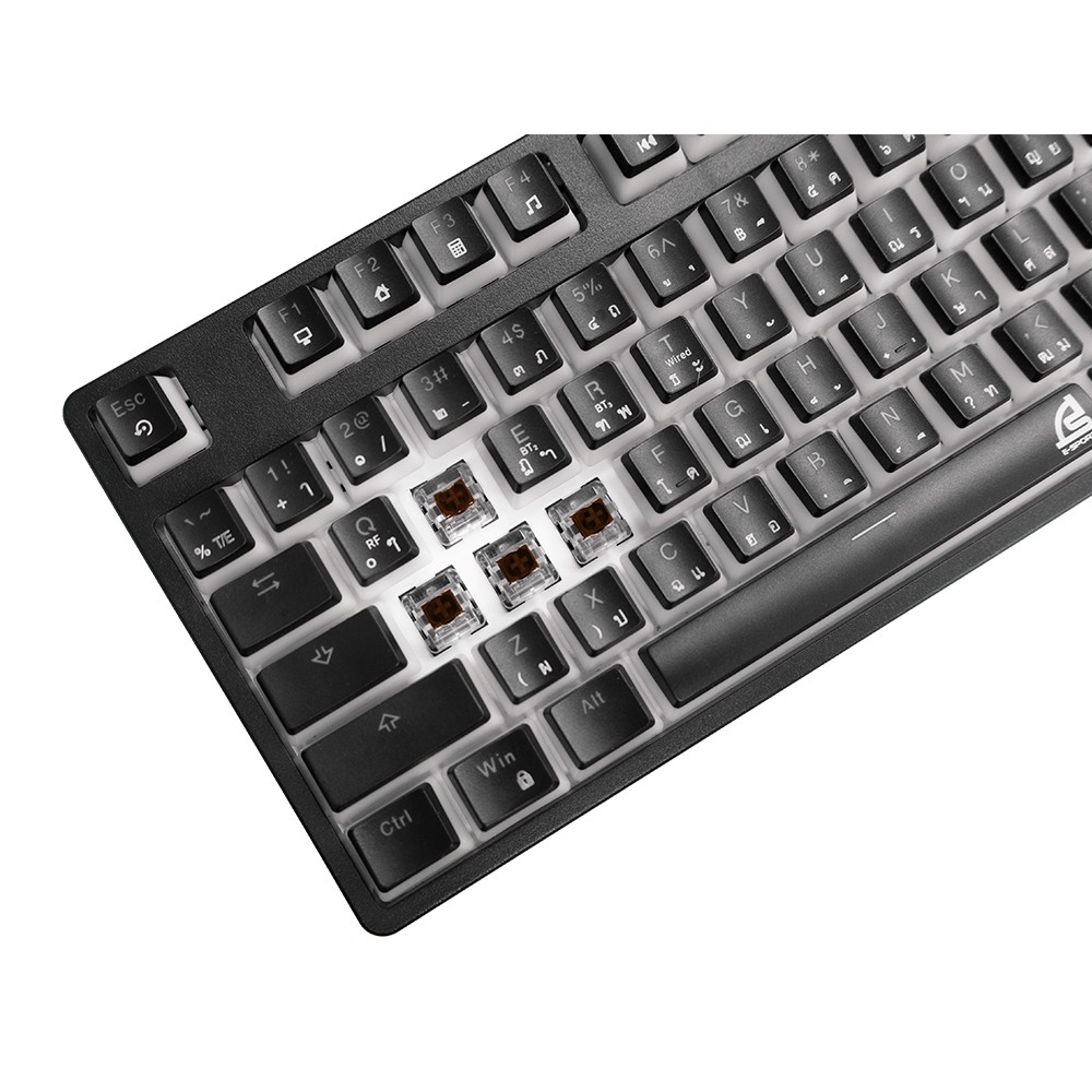 คีย์บอร์ดเกมมิ่ง Signo Mechanical Black MEZZON (KB-752) - Brown Switch (Eng/Th)