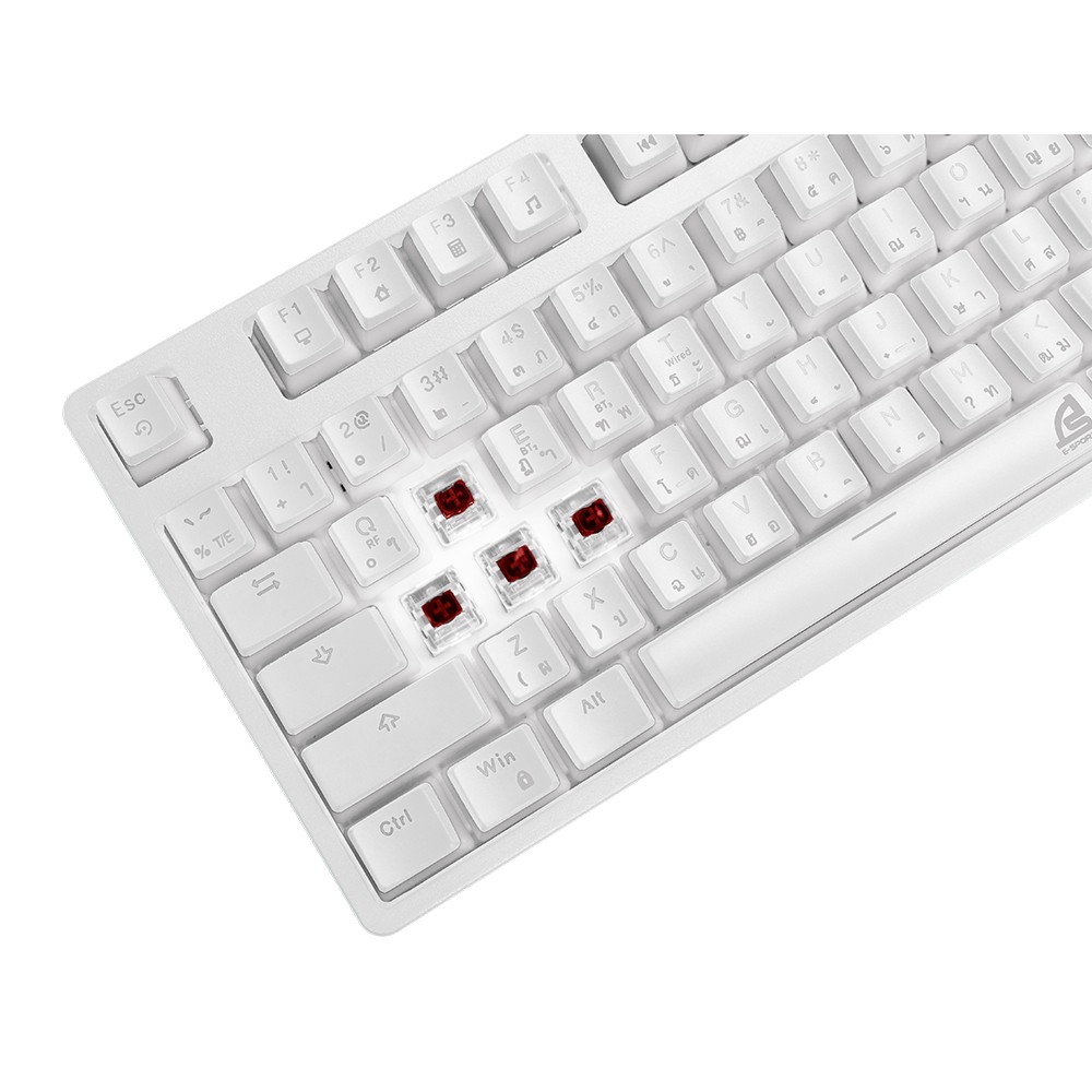 คีย์บอร์ดเกมมิ่ง Signo Mechanical White MEZZON (KB-752) - Red Switch (Eng/Th)