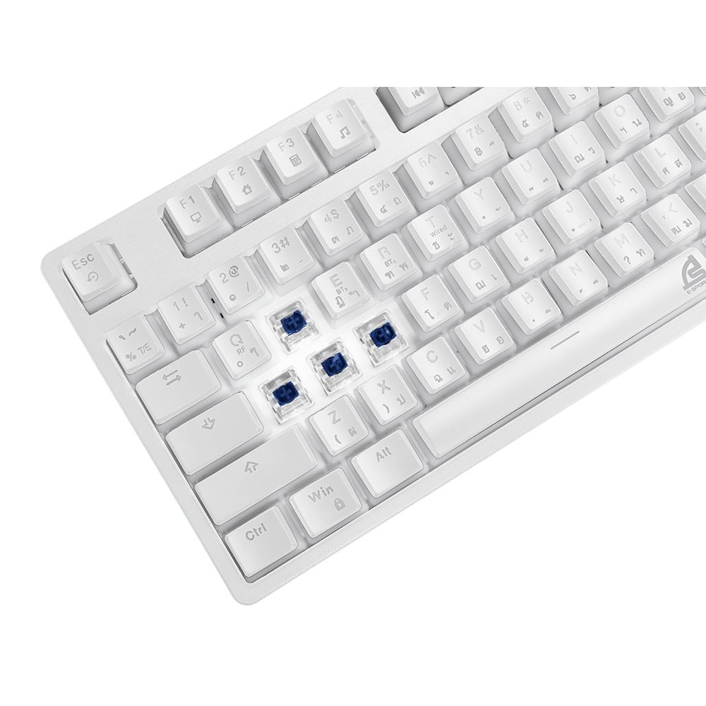 คีย์บอร์ดเกมมิ่ง Signo Mechanical White MEZZON (KB-752) - Blue Switch (Eng/Th)