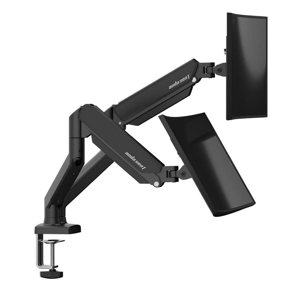 แขนจับจอมอนิเตอร์ ANDA SEAT Dual Monitor Arm Stealth (AD-W-A6L-2T-B) Black