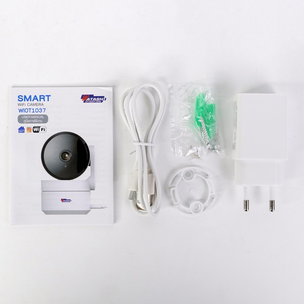 กล้องวงจรปิด WATASHI WIOT1037 Smart Wi-Fi Camera White