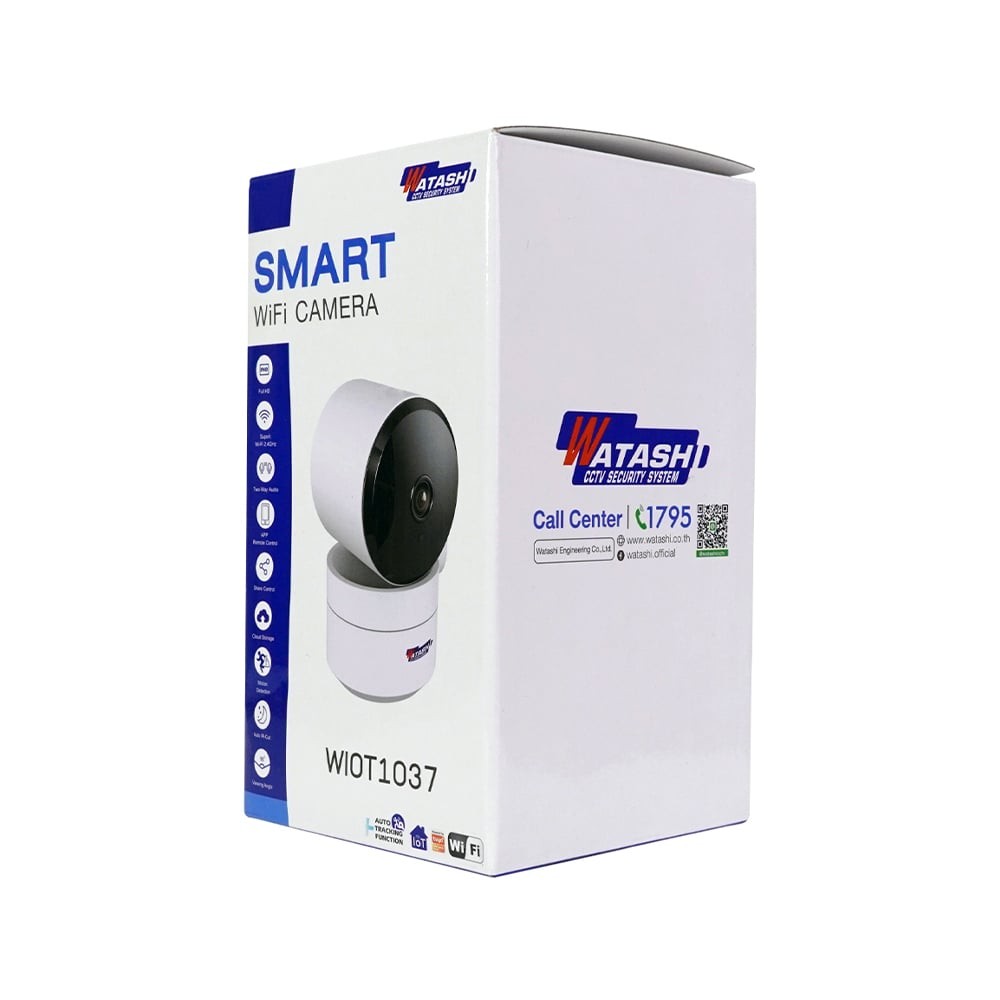 กล้องวงจรปิด WATASHI WIOT1037 Smart Wi-Fi Camera White