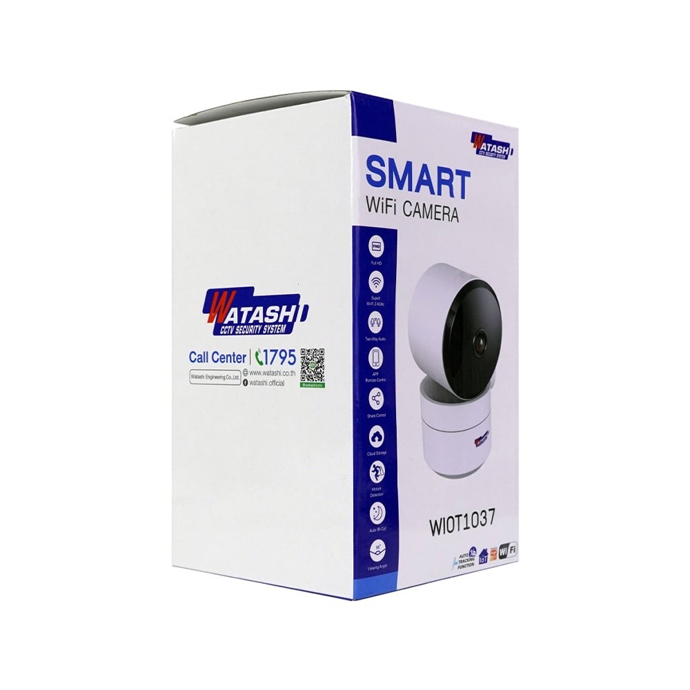 กล้องวงจรปิด WATASHI WIOT1037 Smart Wi-Fi Camera White