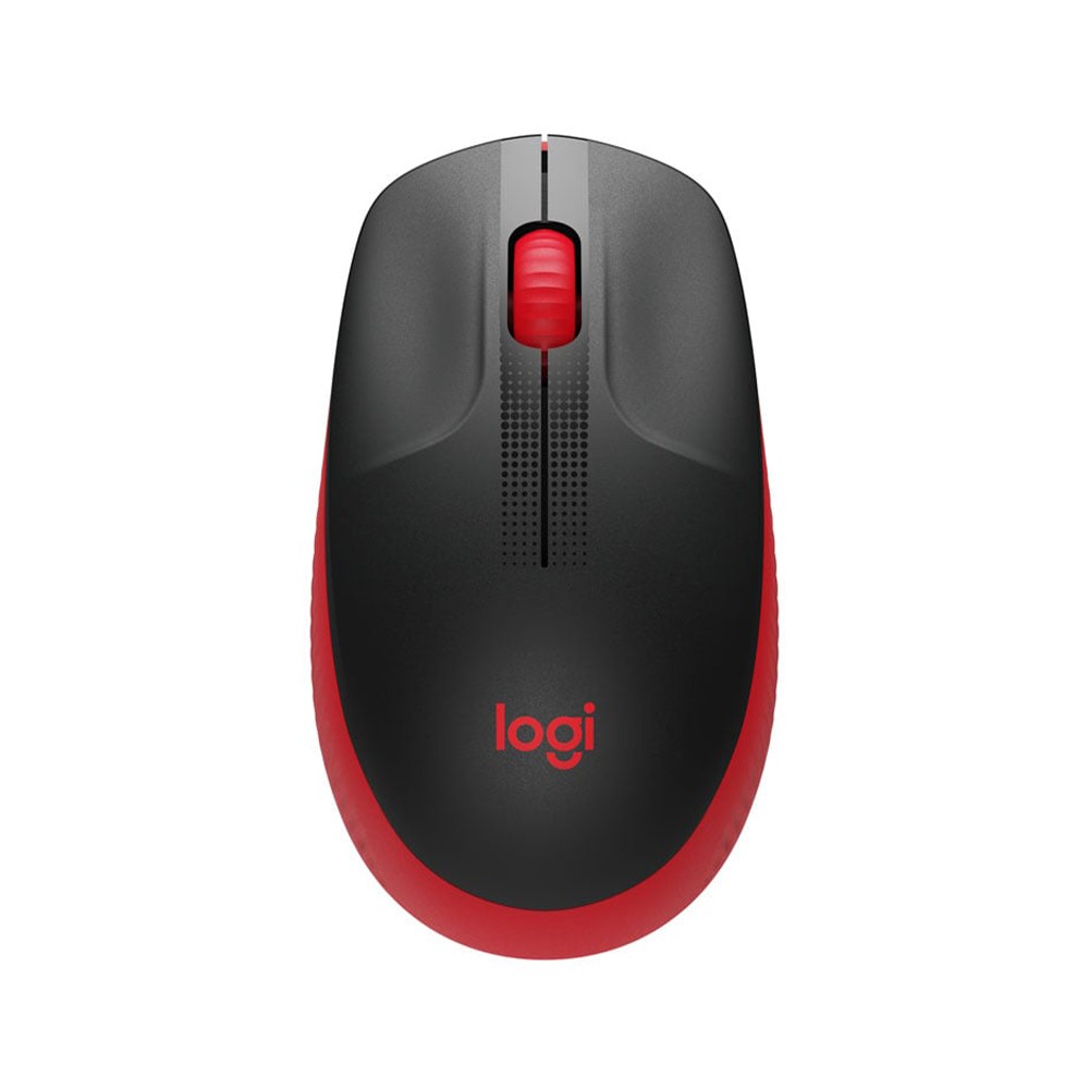 เมาส์ไร้สาย Logitech Wireless Mouse Full-Size M190 Red