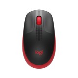 เมาส์ไร้สาย Logitech Wireless Mouse Full-Size M190 Red