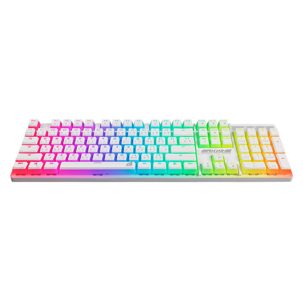 คีย์บอร์ดเกมมิ่ง Signo E-Sport RGB Mechanical MAXXINE White (KB-731W) - Brown Switch (Eng/Th)