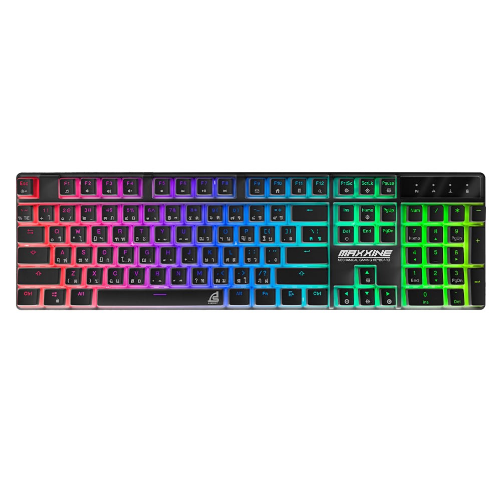 คีย์บอร์ดเกมมิ่ง Signo E-Sport RGB Mechanical MAXXINE Black (KB-731BLK) - Blue Switch (Eng/Th)