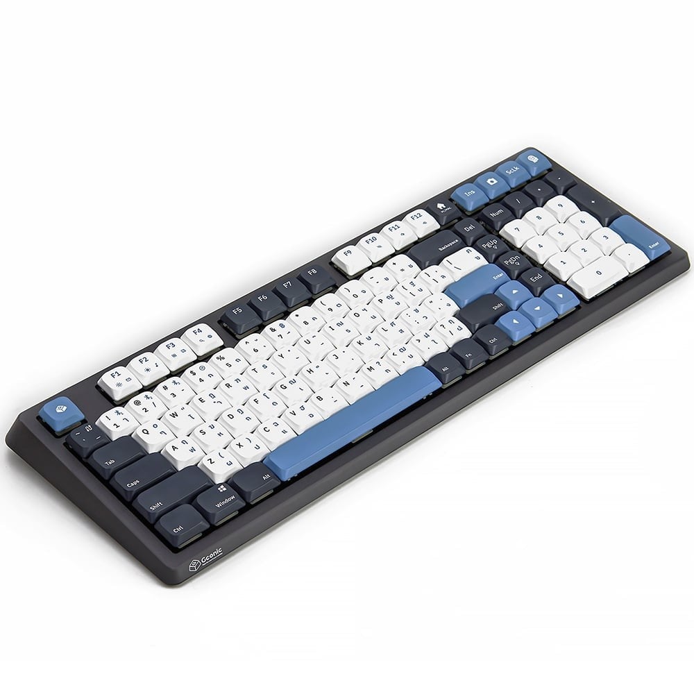 คีย์บอร์ดเกมมิ่ง Gconic A98 Ultra Slim Mechanical Gateron Low profile 2.0 Brown Switch (Eng/Th)