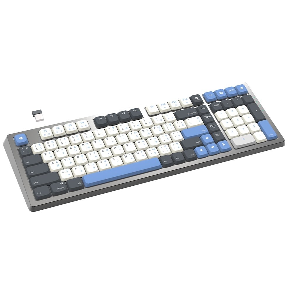 คีย์บอร์ดเกมมิ่ง Gconic A98 Ultra Slim Mechanical Gateron Low profile 2.0 Brown Switch (Eng/Th)