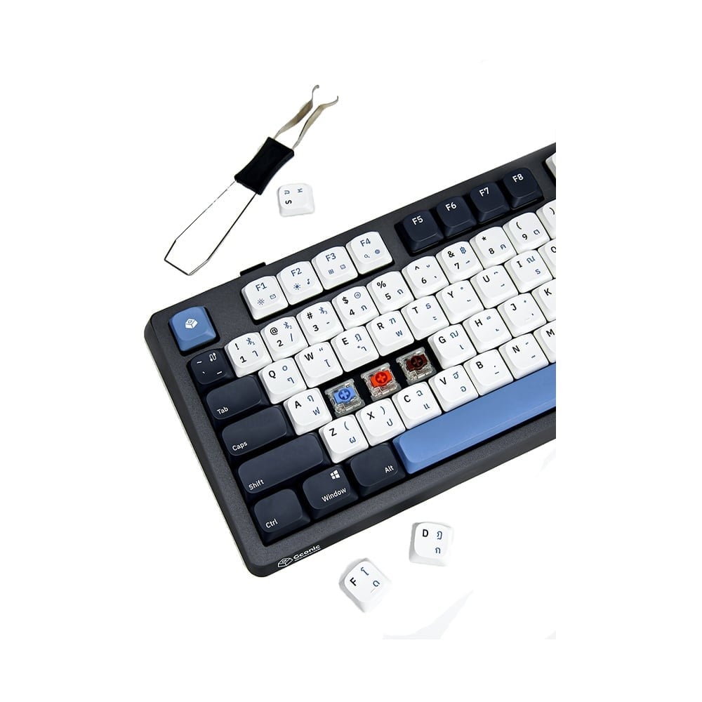 คีย์บอร์ดเกมมิ่ง Gconic A98 Ultra Slim Mechanical Gateron Low profile 2.0 Blue Switch (Eng/Th)