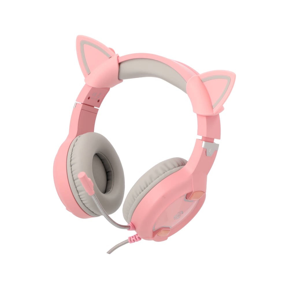 หูฟังเกมมิ่ง TECHPRO Gaming Headset Cat Ear GM01 Pink