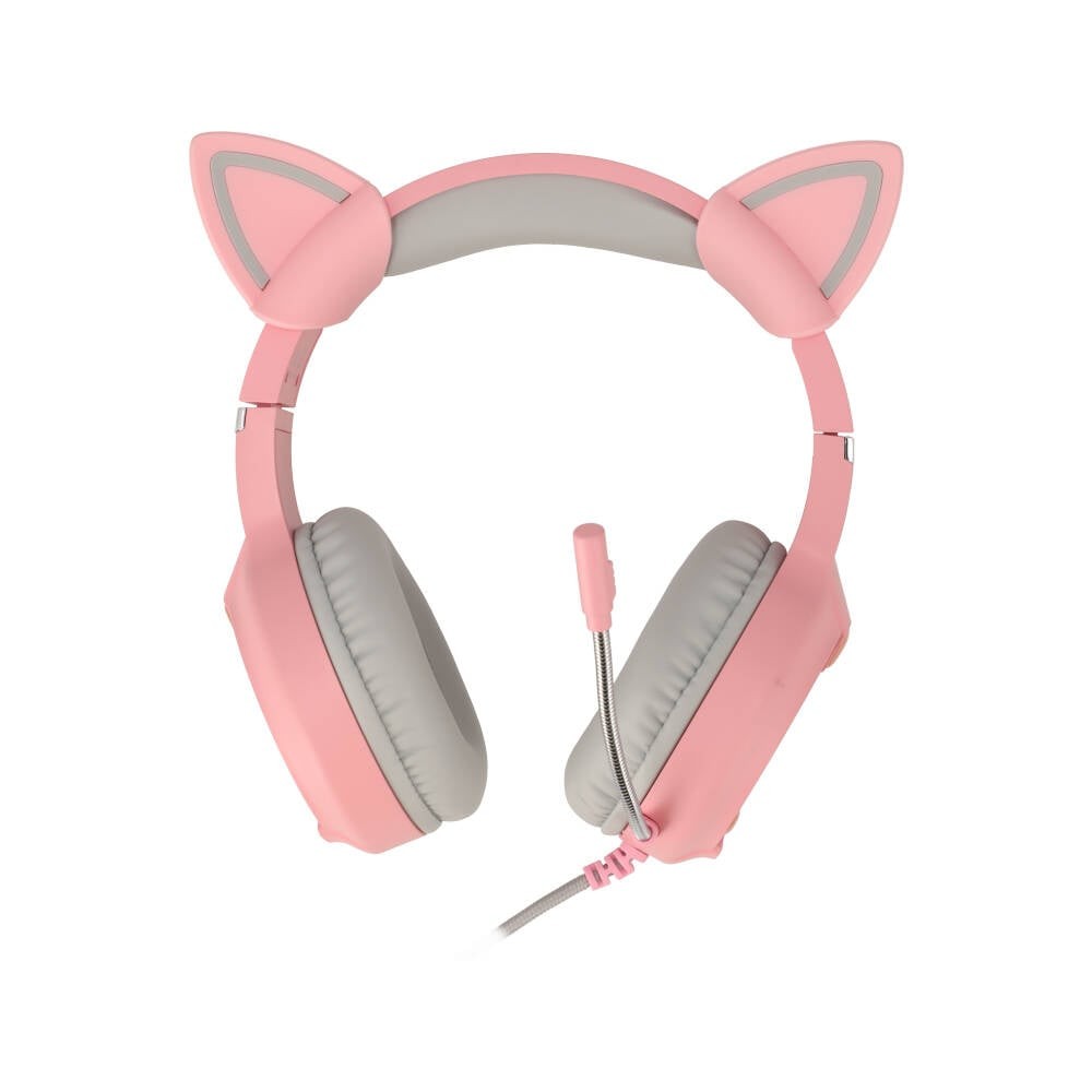 หูฟังเกมมิ่ง TECHPRO Gaming Headset Cat Ear GM01 Pink