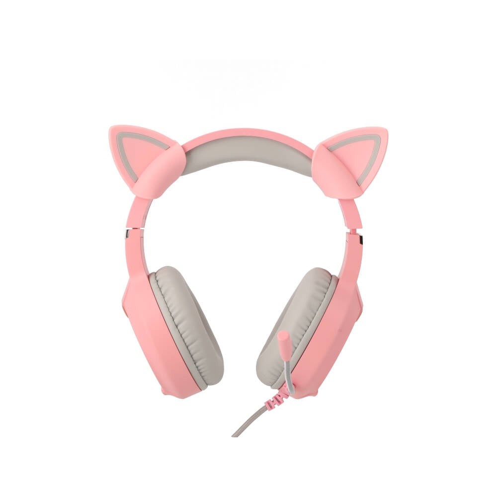 หูฟังเกมมิ่ง TECHPRO Gaming Headset Cat Ear GM01 Pink