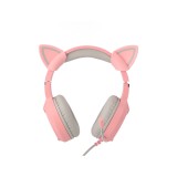 หูฟังเกมมิ่ง TECHPRO Gaming Headset Cat Ear GM01 Pink