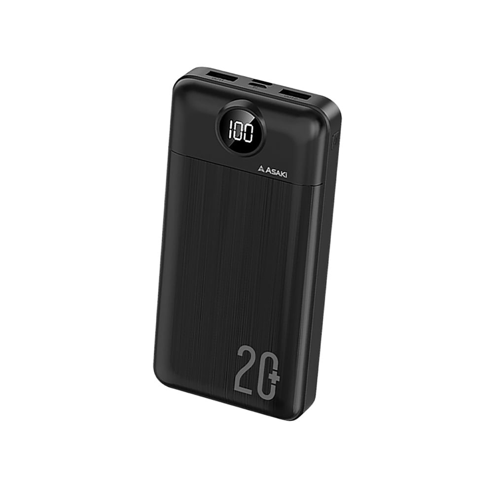 พาวเวอร์แบงค์ ASAKI 20,000 mAh A-B3523 Black