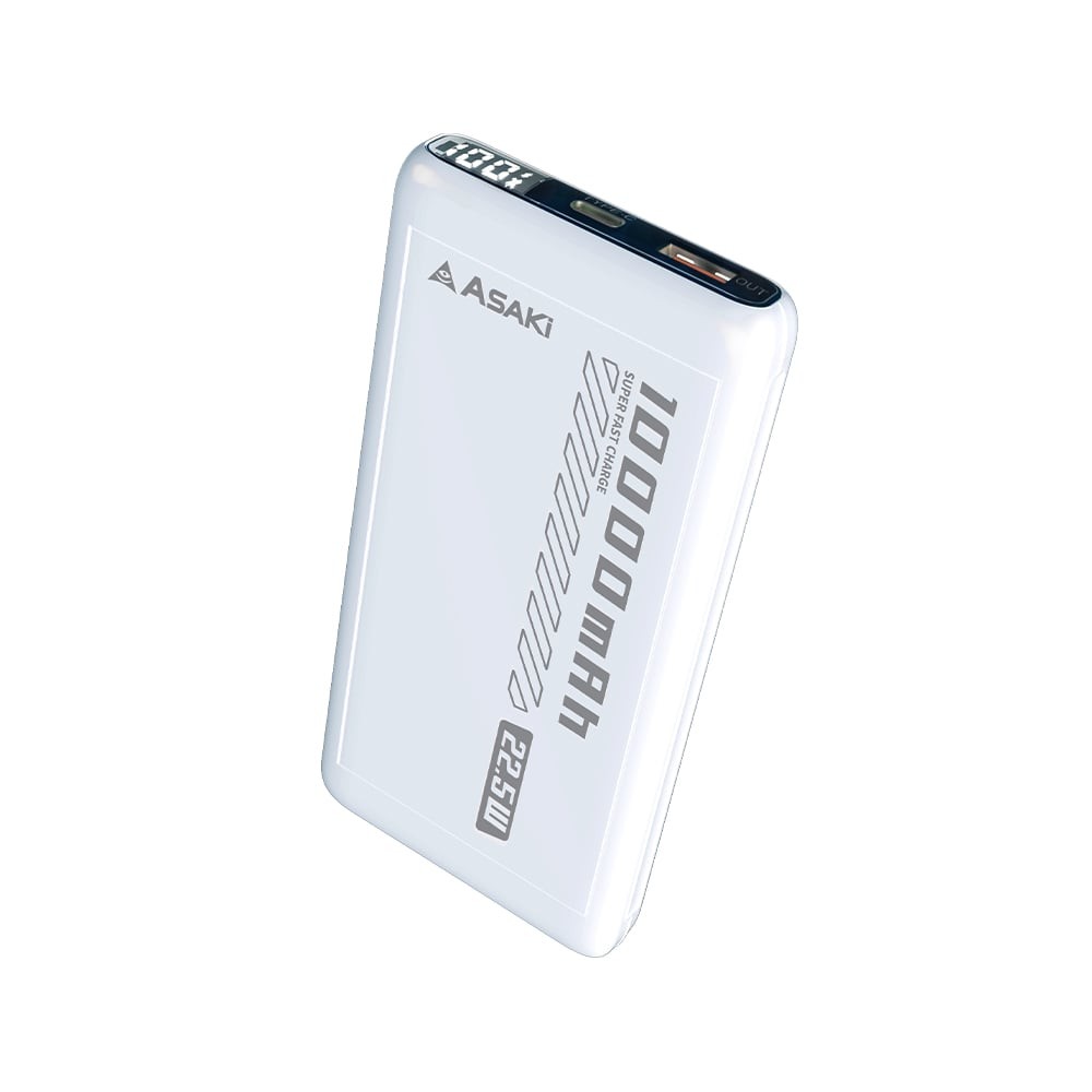 พาวเวอร์แบงค์ ASAKI 10,000 mAh A-B3568F White