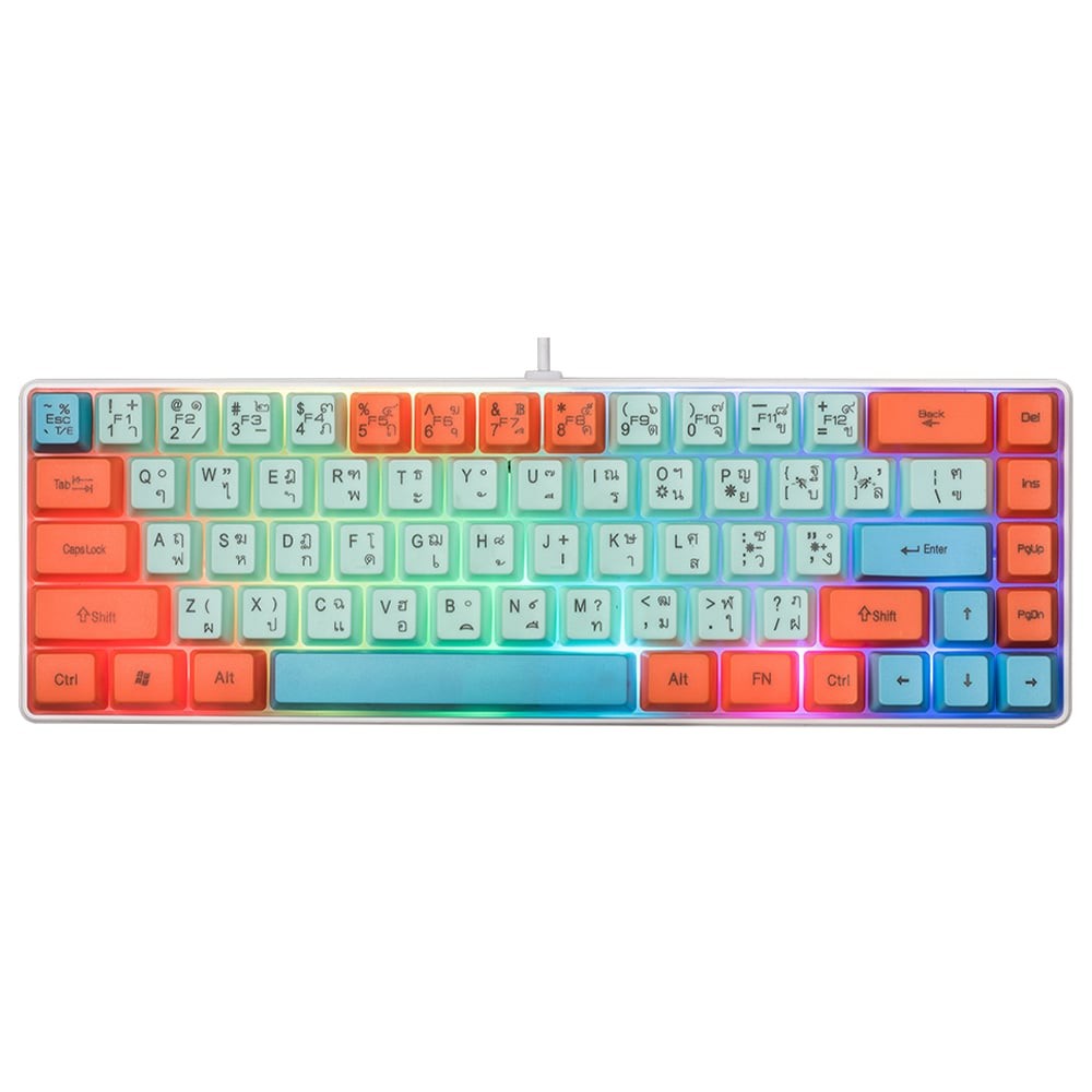 คีย์บอร์ดเกมมิ่ง Neolution E-Sport Candy Orange Green Blue (ENG/TH)