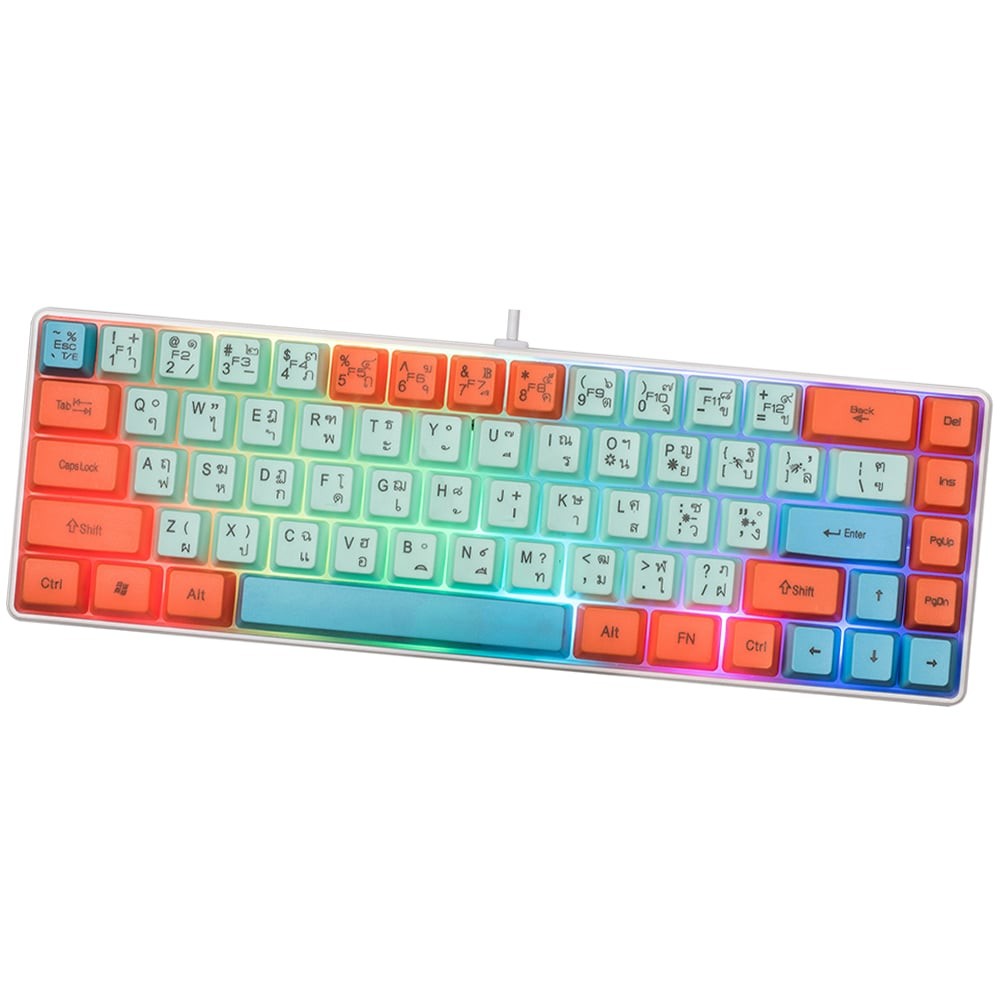 คีย์บอร์ดเกมมิ่ง Neolution E-Sport Candy Orange Green Blue (ENG/TH)