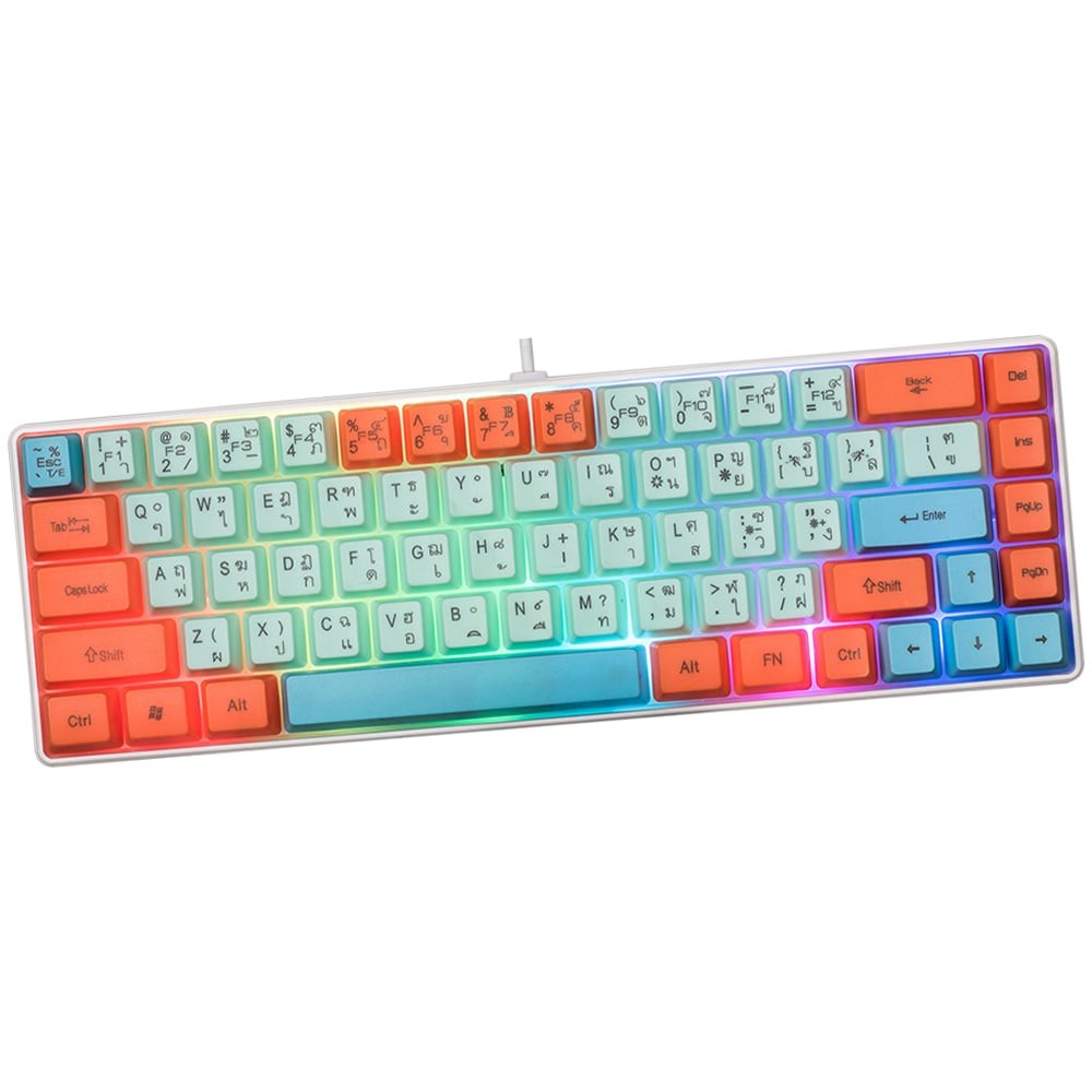 คีย์บอร์ดเกมมิ่ง Neolution E-Sport Candy Orange Green Blue (ENG/TH)