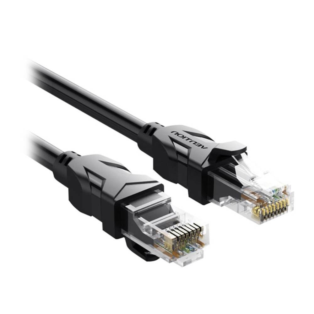 สายแลน Vention Round Cat6 UTP Patch Cable 10M. Black