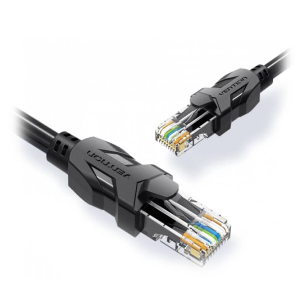 สายแลน Vention Round Cat6 UTP Patch Cable 10M. Black