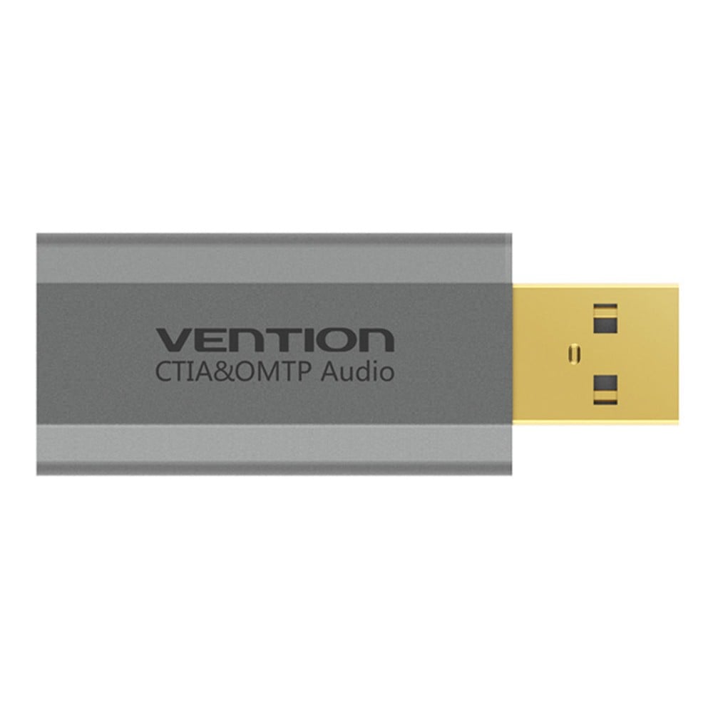 Vention External Sound Card USB 2.1/7.1 (OMTP/CTIA) Gray Metal