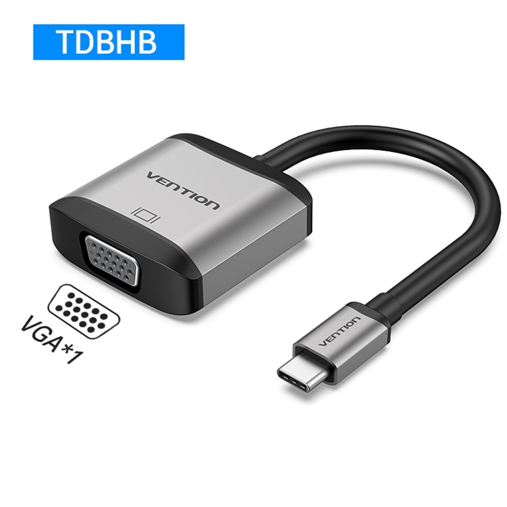 ตัวแปลง Vention USB-C to VGA Space Grey (TDBHB)