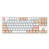 คีย์บอร์ดเกมมิ่ง Ajazz AK871 White Tea Mechanical Blue Switch (Eng/TH)