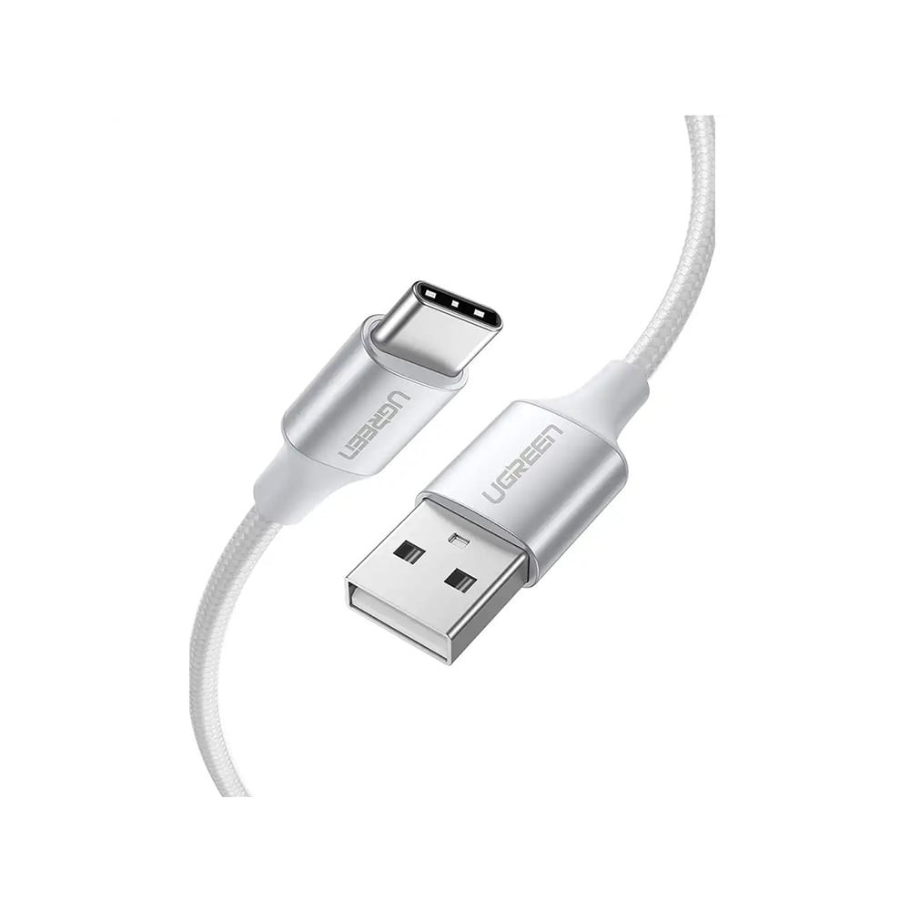 สายชาร์จ Ugreen USB-A to USB-C Cable Nylon 2M. White (60133)