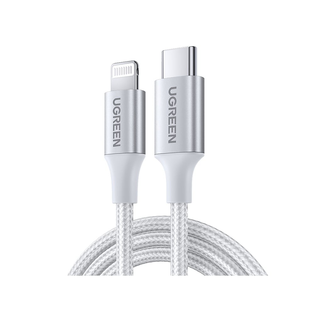 สายชาร์จ Ugreen USB-C to Lightning 2 เมตร Silver White