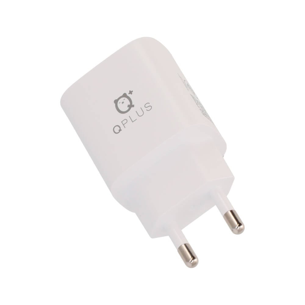 อะแดปเตอร์ QPLUS Wall Charger 1 USB-A (QC3.0) / 1 USB-C (PD20W) White