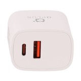 อะแดปเตอร์ QPLUS Wall Charger 1 USB-A (QC3.0) / 1 USB-C (PD20W) White
