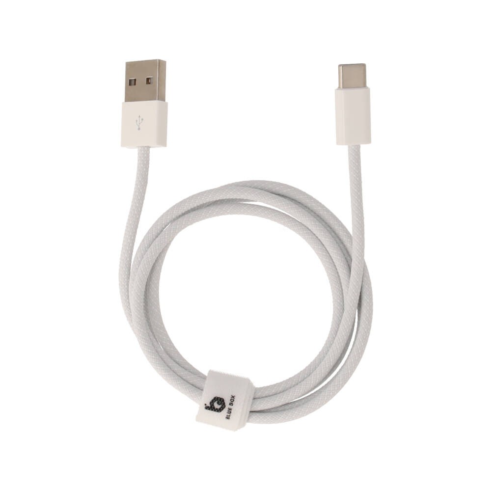 สายชาร์จ Blue Box USB-A to USB-C 3A 1 เมตร Knitting White | Education ...