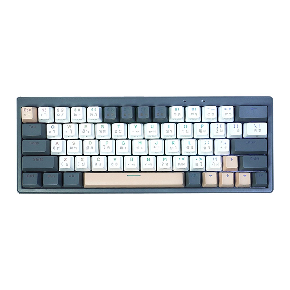 คีย์บอร์ดไร้สาย Fantech Keyboard Mechanical MK912 Gray Wireless Red Switch