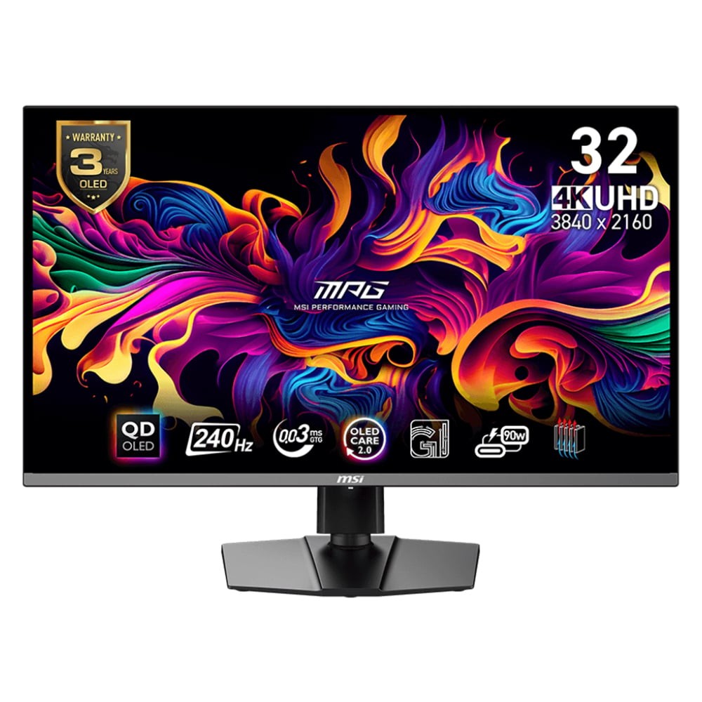 จอมอนิเตอร์ MSI MPG 321URX QD-OLED Gaming Monitor (4K 240Hz 0.03ms Type-C 90W)