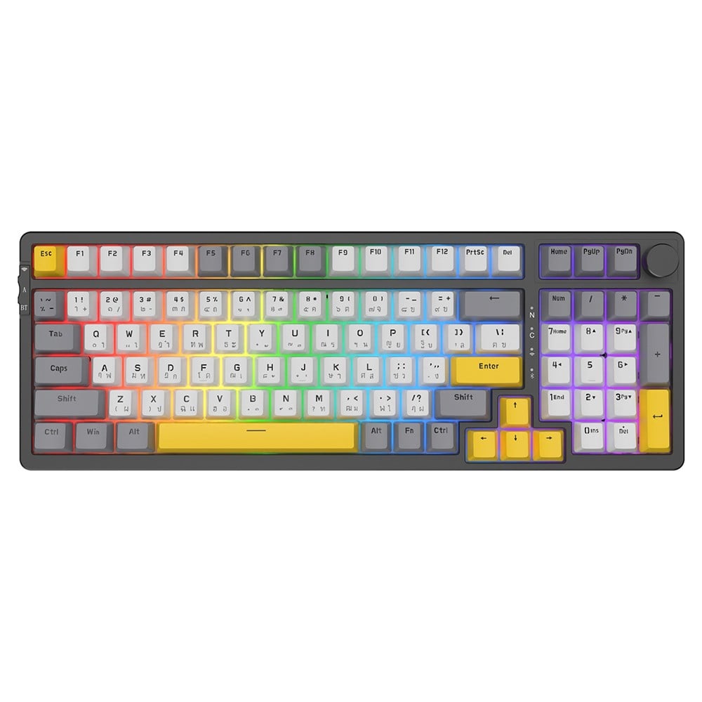 คีย์บอร์ดเกมมิ่ง Ajazz AK992 Starry Night Tri-Mod RGB Mechanical Keyboard Brown Switch