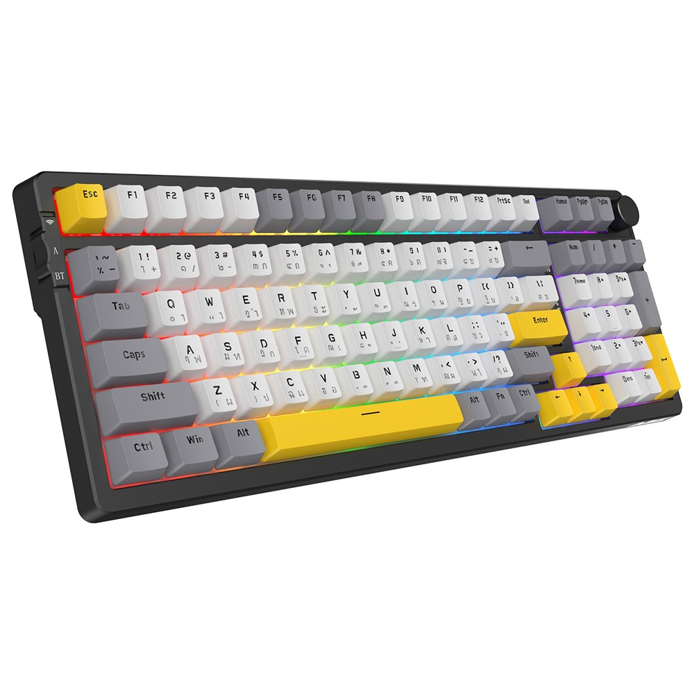 คีย์บอร์ดเกมมิ่ง Ajazz AK992 Starry Night Tri-Mod RGB Mechanical Keyboard Brown Switch