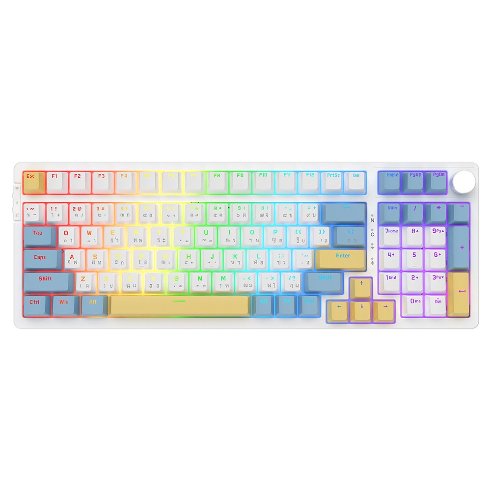 คีย์บอร์ดเกมมิ่ง Ajazz AK992 Summer Loop Mechanical Keyboard Red Switch