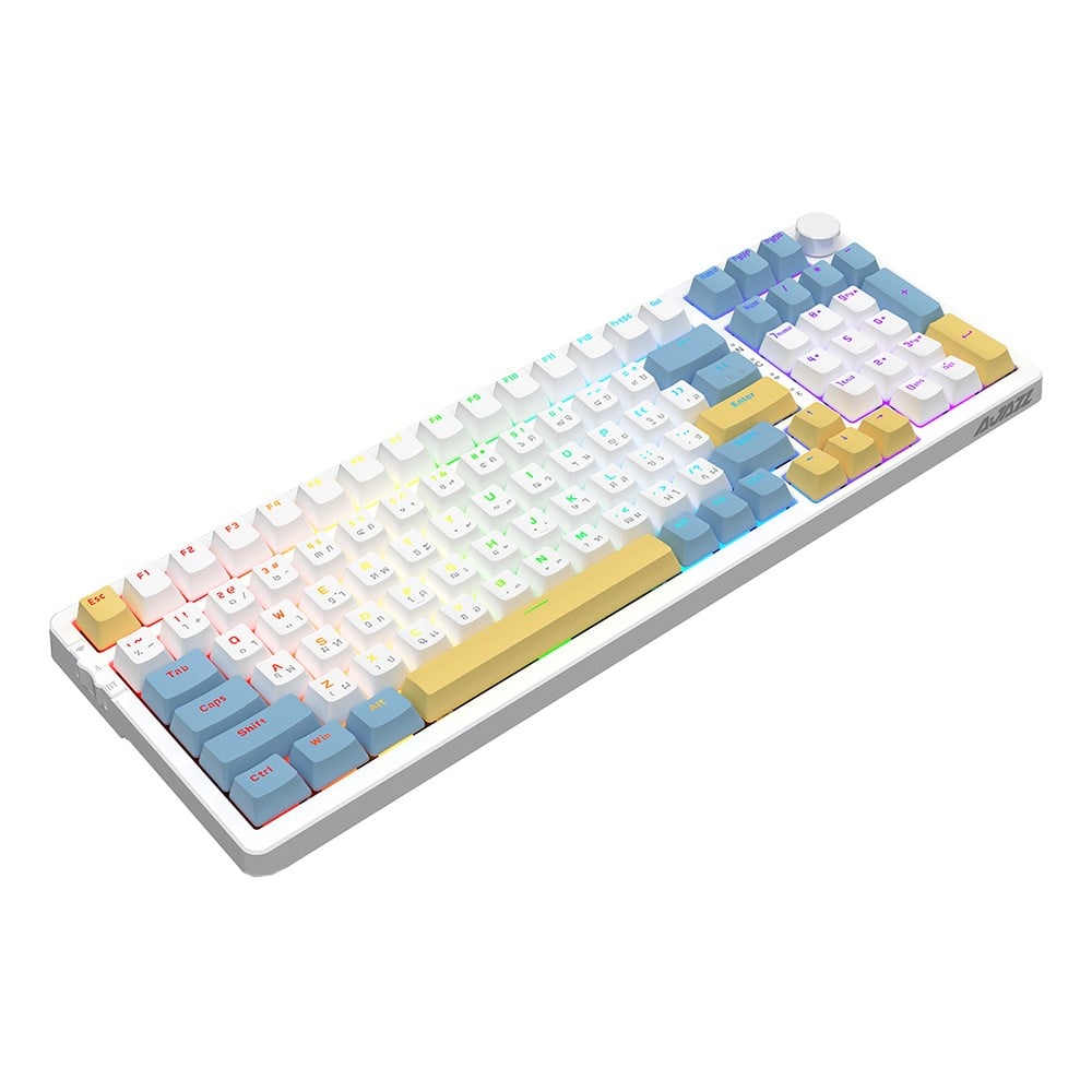 คีย์บอร์ดเกมมิ่ง Ajazz AK992 Summer Loop Mechanical Keyboard Red Switch