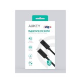 สายชาร์จ AUKEY USB-C to USB-C Cable 240W Hyper Link 0.8M Black (CB-TCC241)